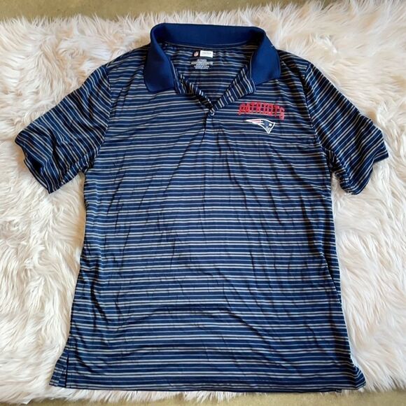NFL Men’s Patriots Authentic Team Apparel Blue & White Polo w/Logo (XL) - Picture 8 of 14
